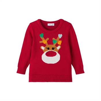 Name it - Rakul jule sweater m. rensdyr - Jester red
